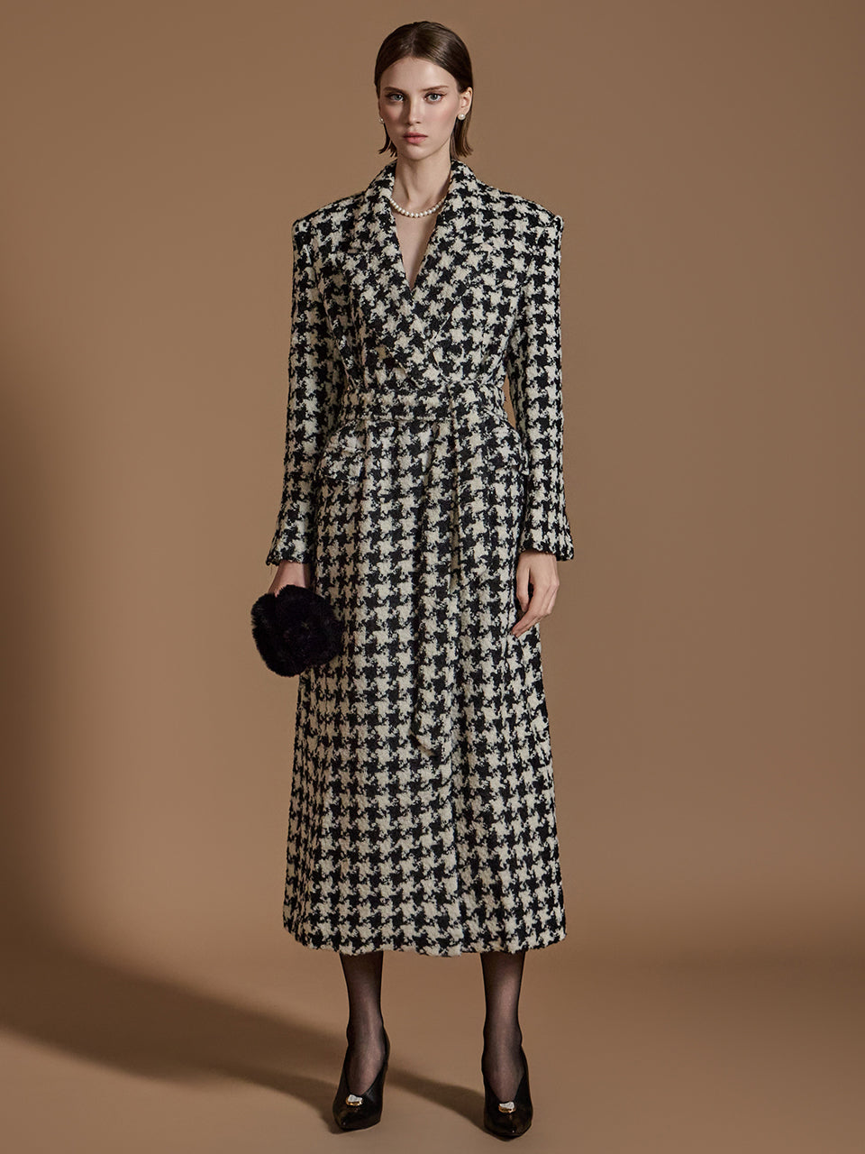 J2425 Wool Coat With Belt