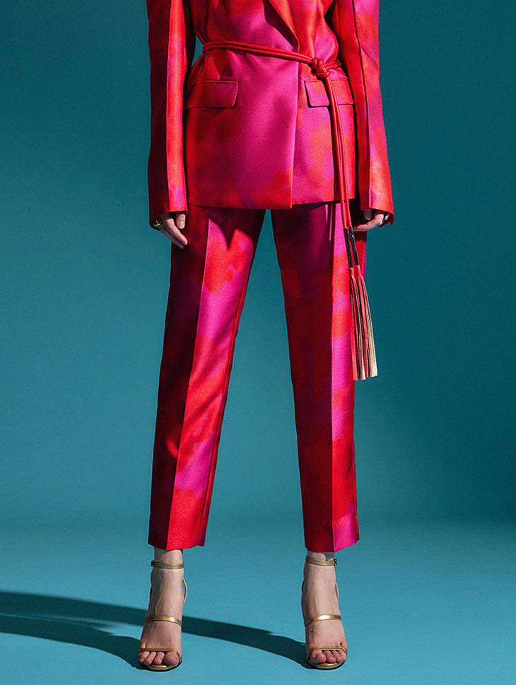 MBDP009 水彩画配色スリムストレートパンツ