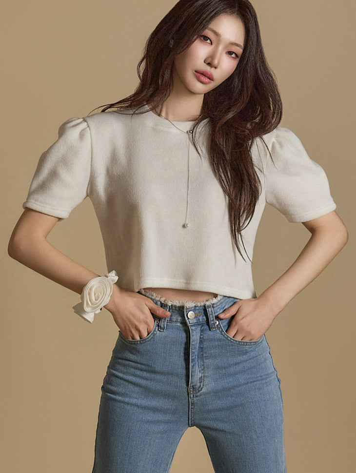 E3681 泡泡袖上衣