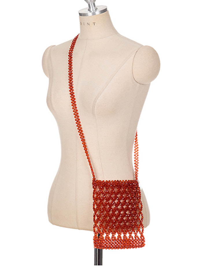 A1599 Beads Cross Bag *HANDMADE*