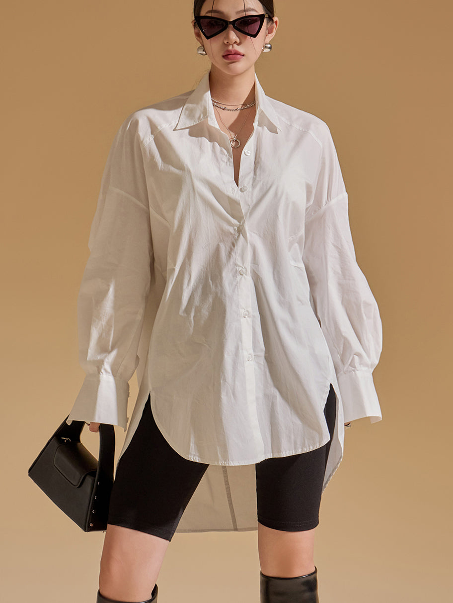 S561 Raglan Unbalance Shirt