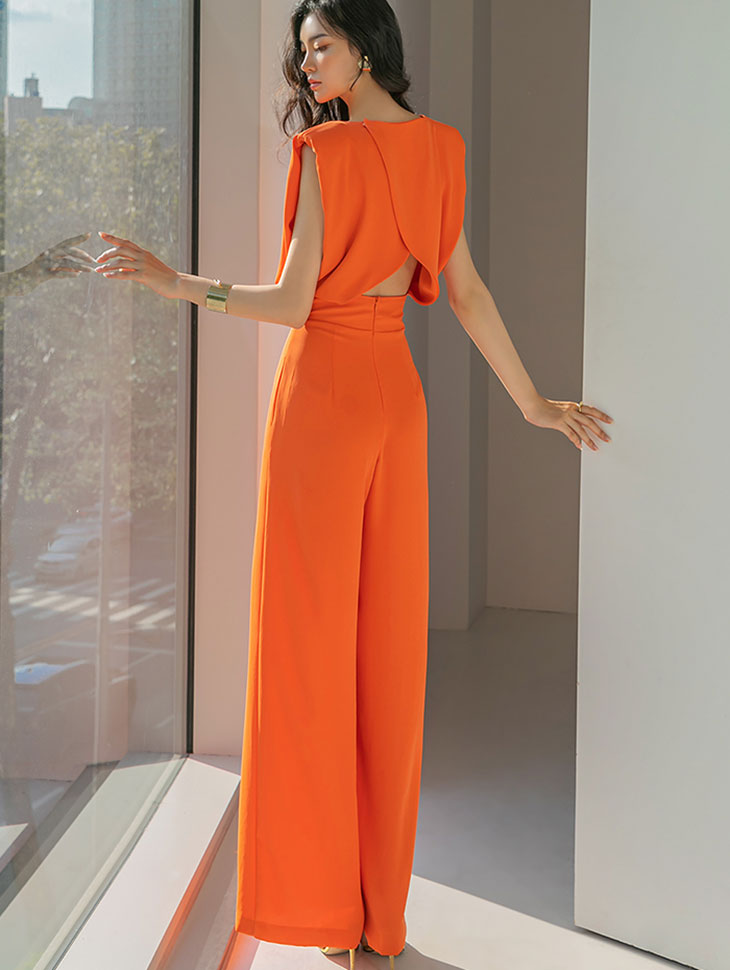 JS9006 Back Slit Jumpsuit