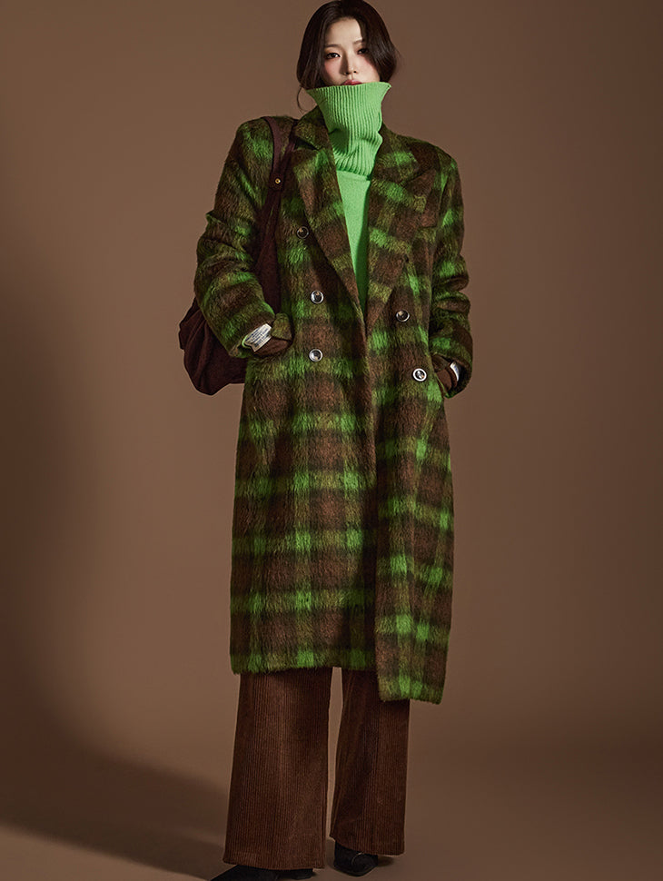 J2527 Plaid Double Coat