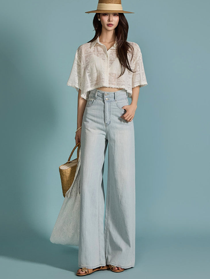 PJ525 ワイドジーンズ