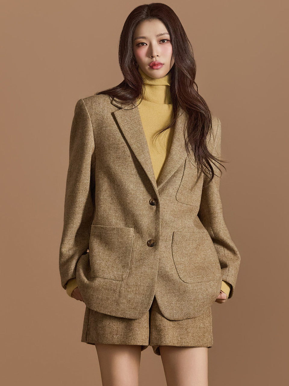 J2564 绗缝羊毛夹克