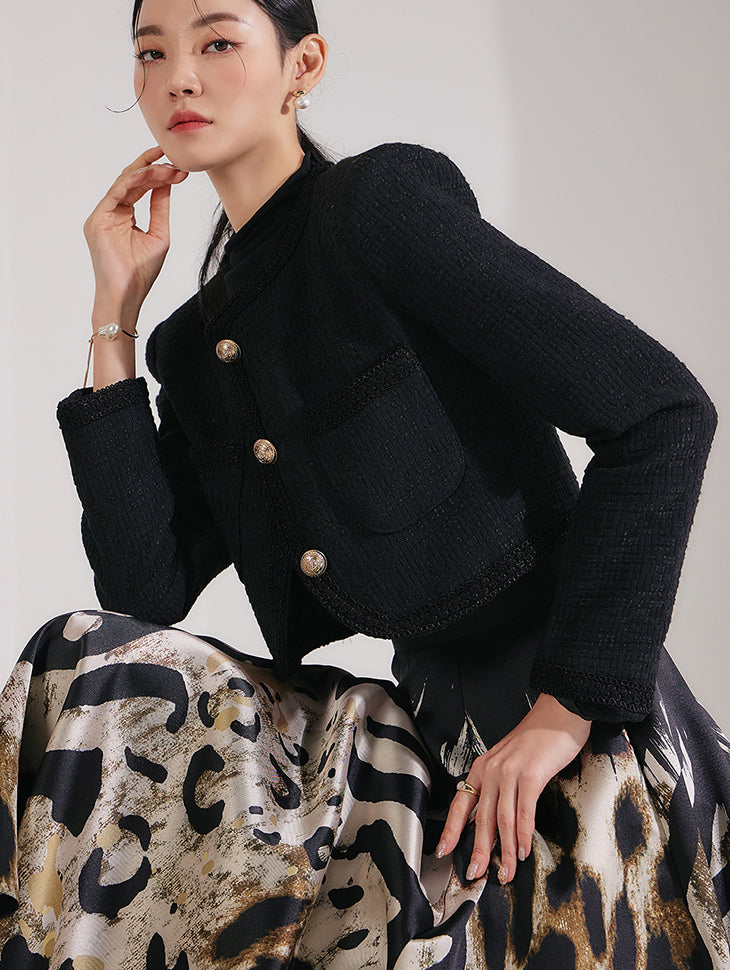 J1770 Tweed Bolero Jacket