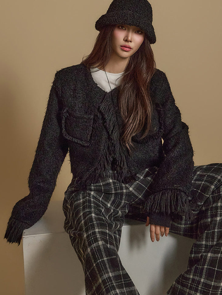 J2607 圈圈呢绗缝羊毛夹克