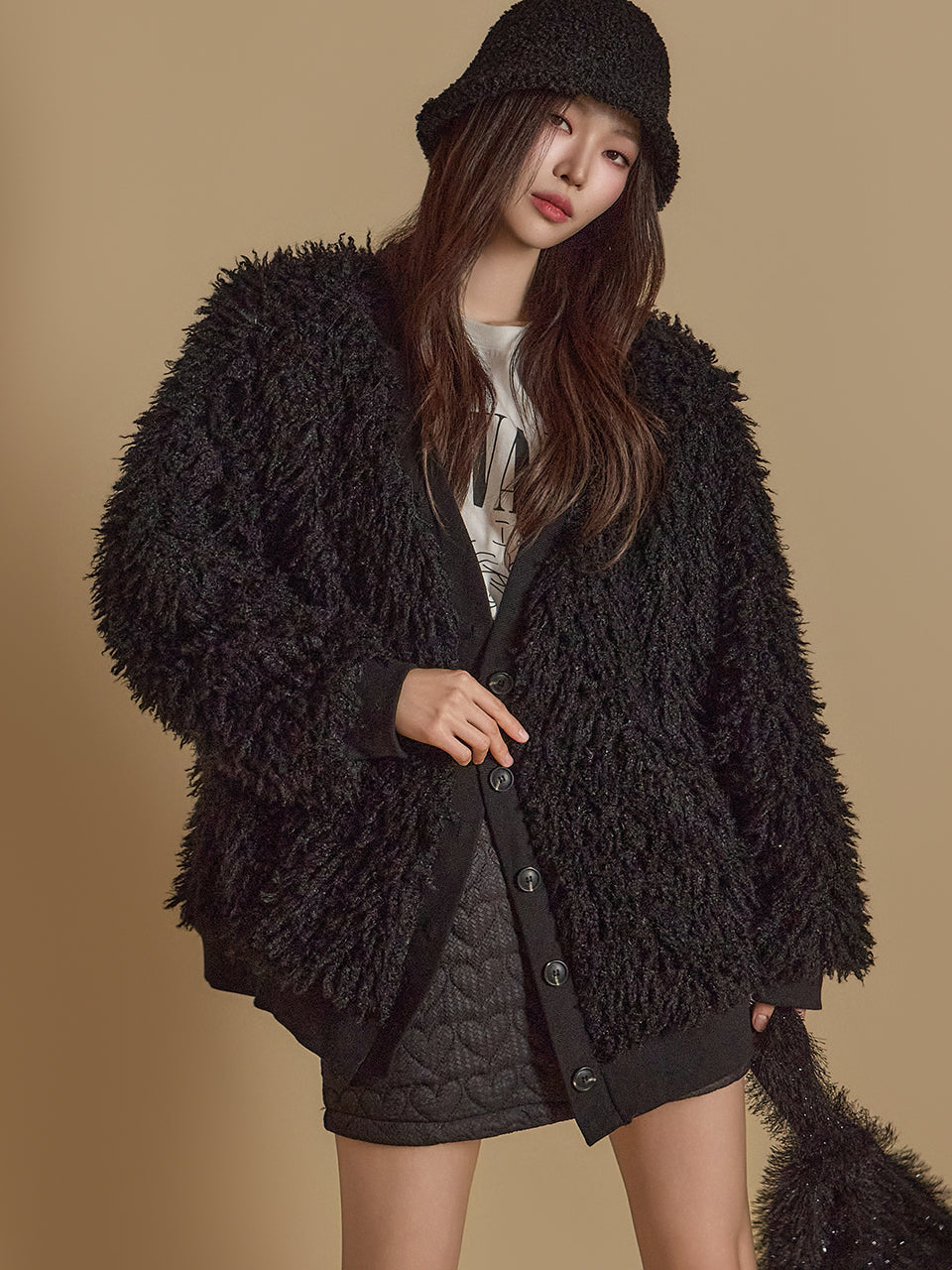 J2608 圈圈呢开衫