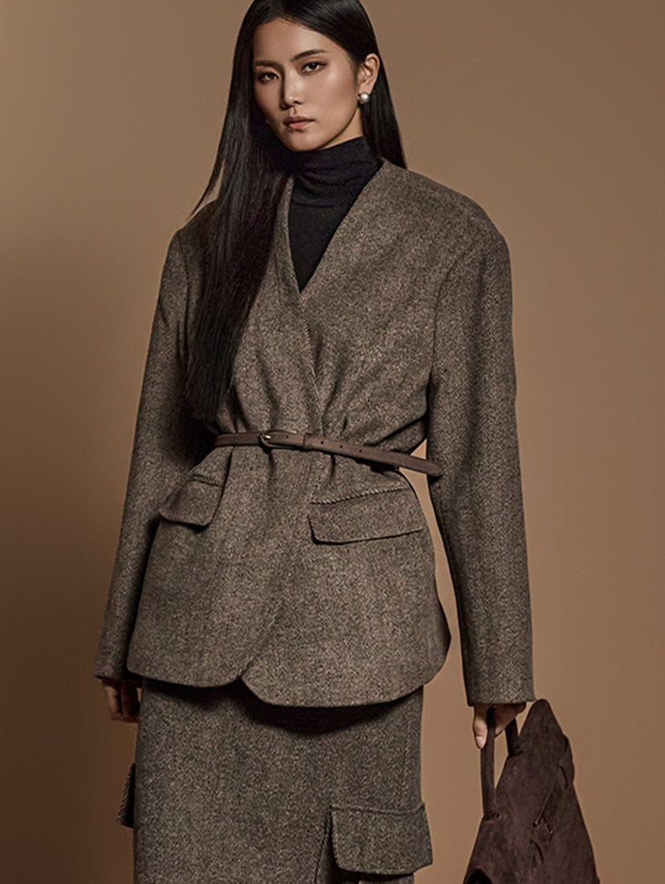 J2545 人字纹夹克