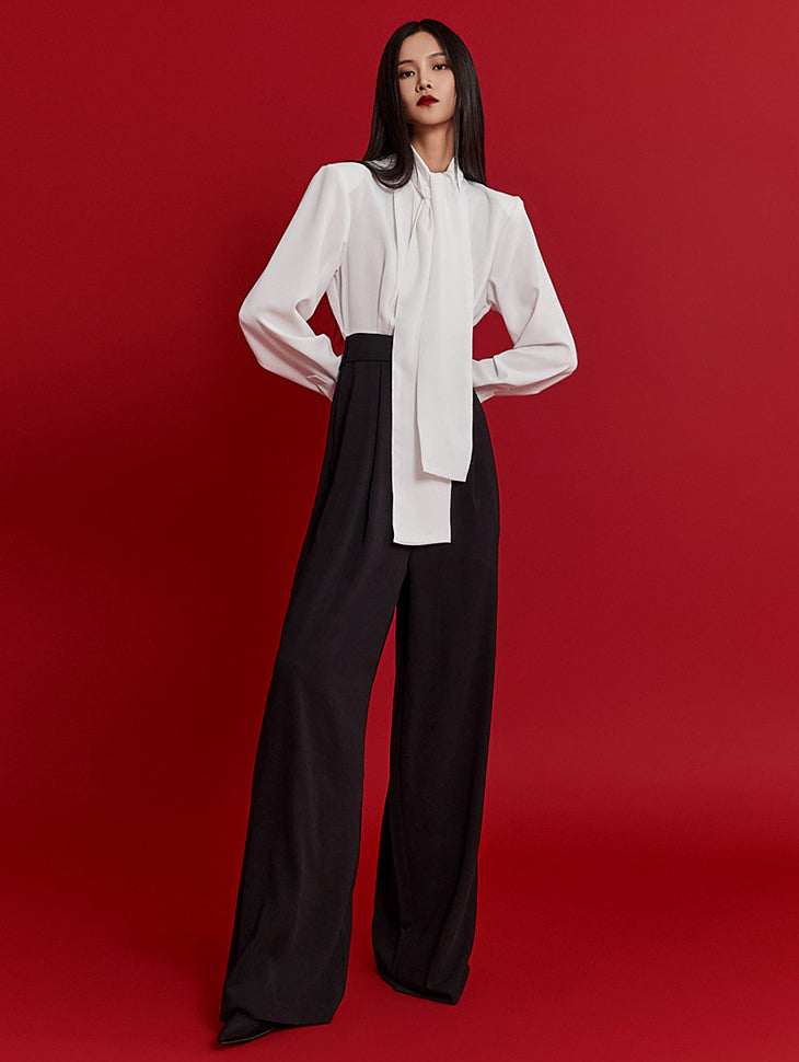 JS033 Jumpsuit with Belt, Scarf