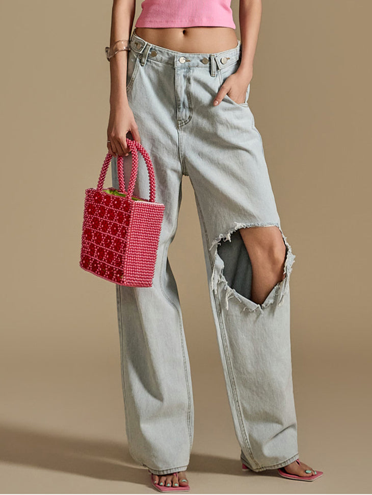 PJ529 破洞牛仔裤