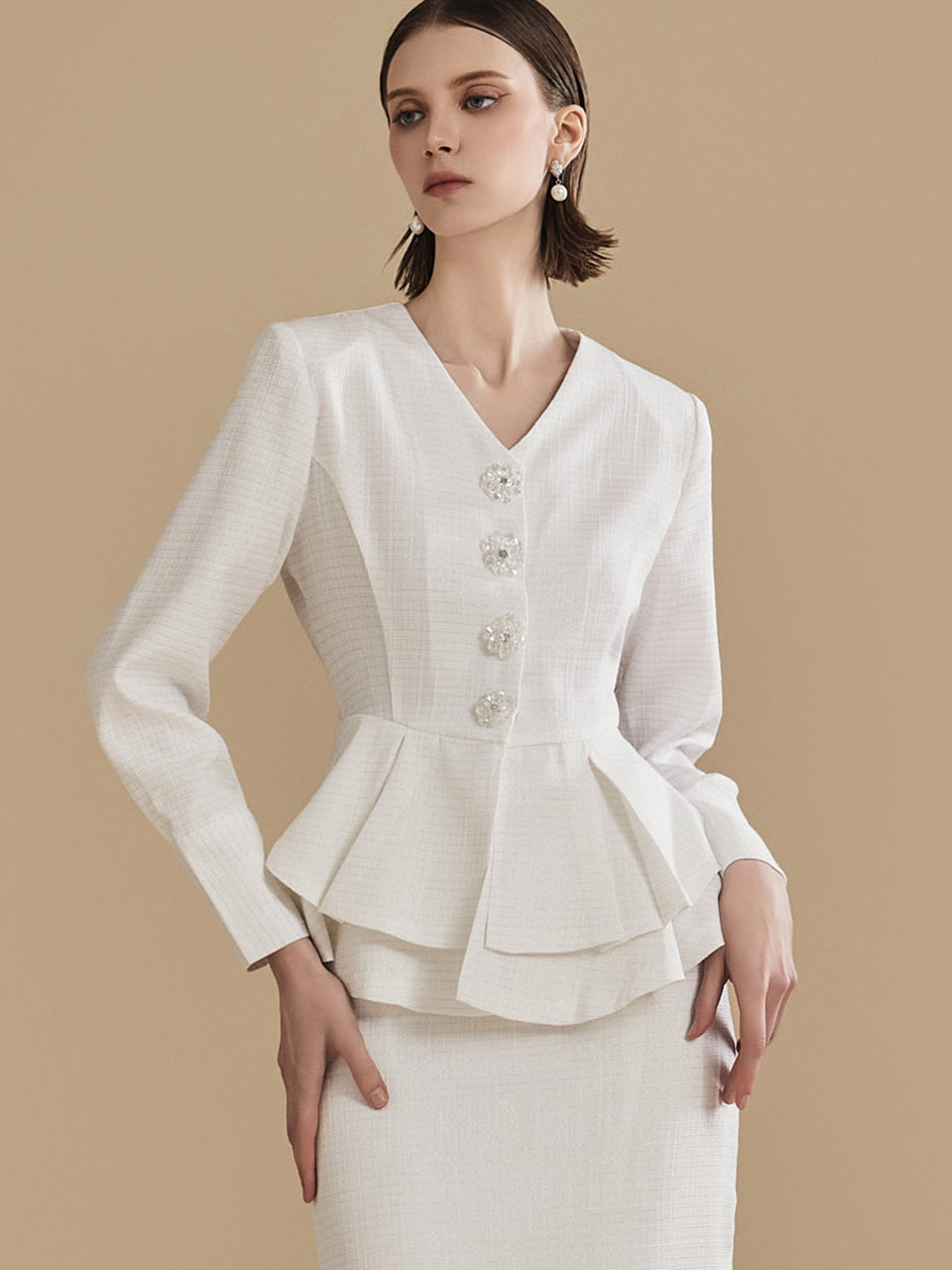 J2285 Jewelry Button Jacket