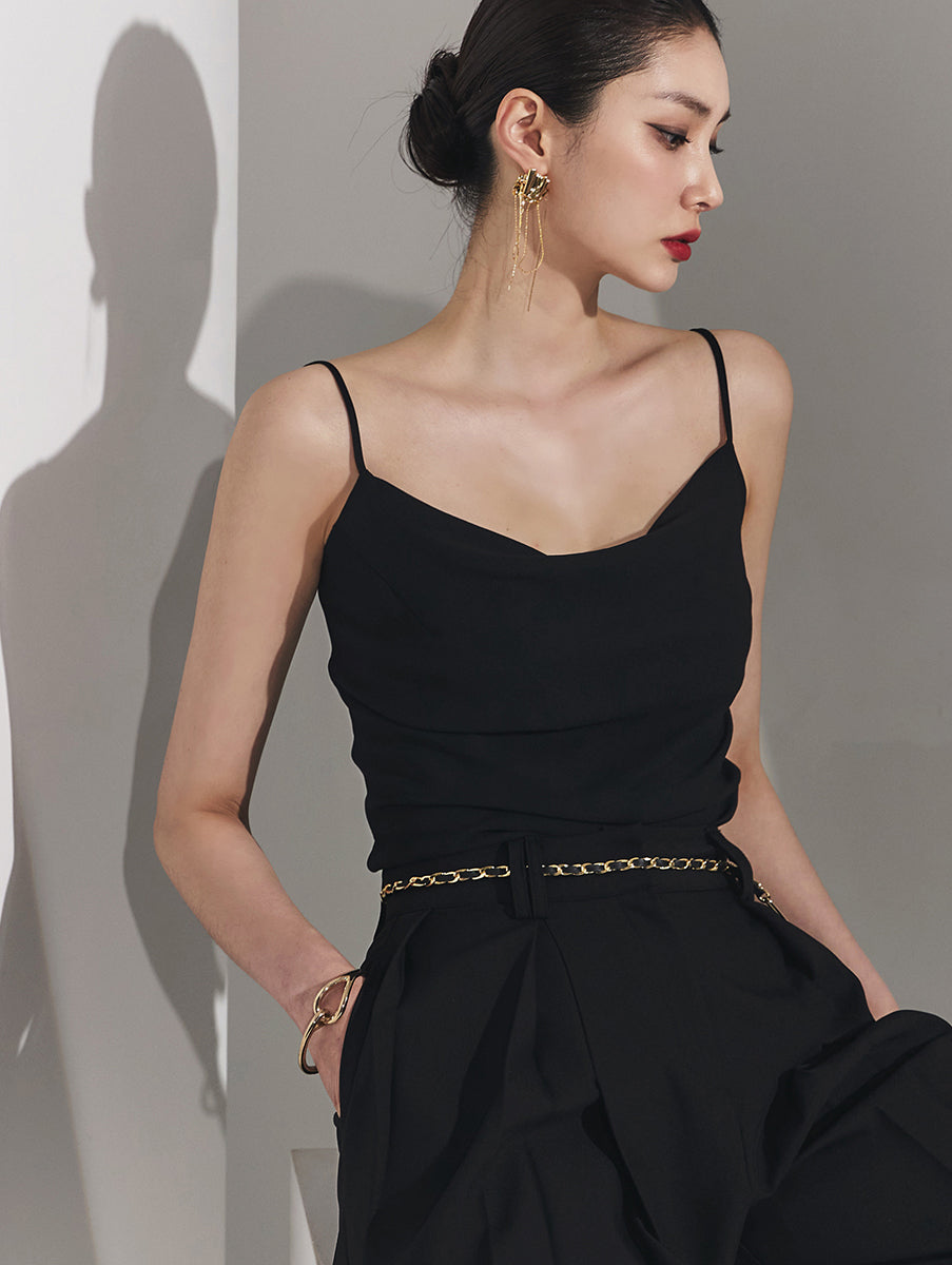 E3015 カウルネック ノースリーブ