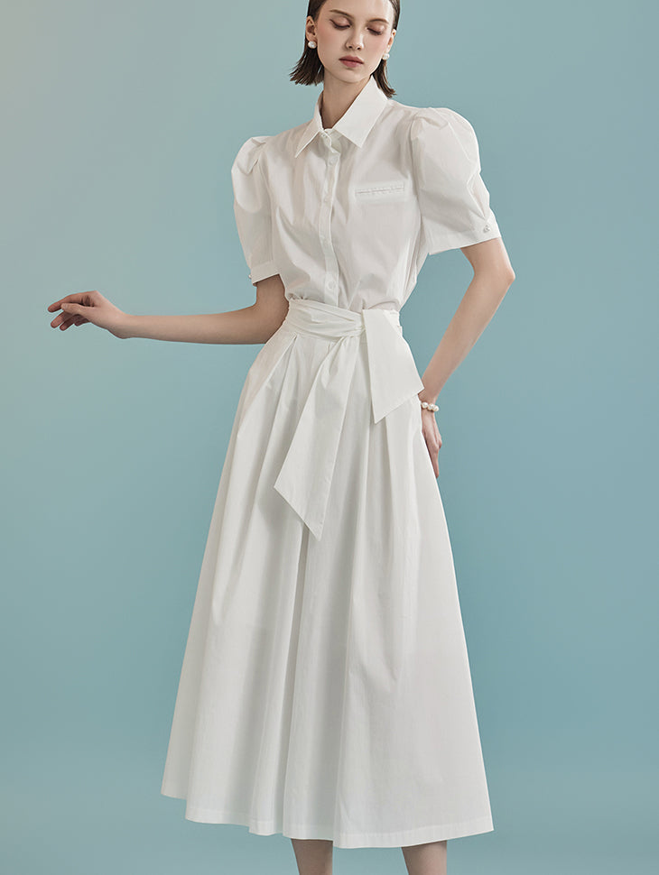 TP1828 衬衫和裙子套装