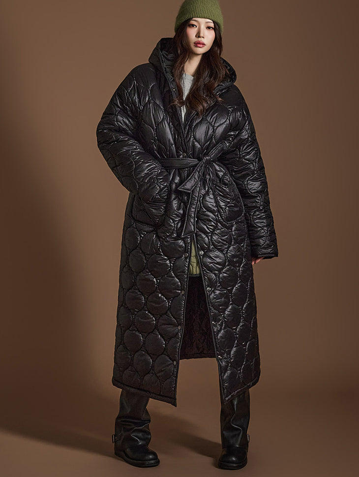 J2533 连帽夹棉夹克(配腰带)