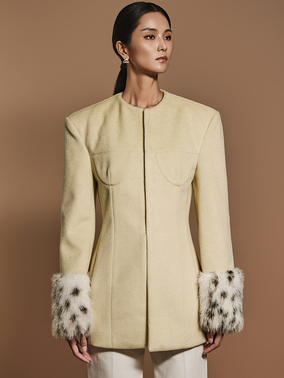 J2460袖皮草外套