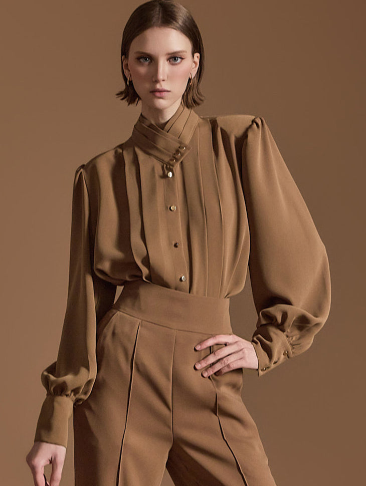 B3031 ピンタックブラウス