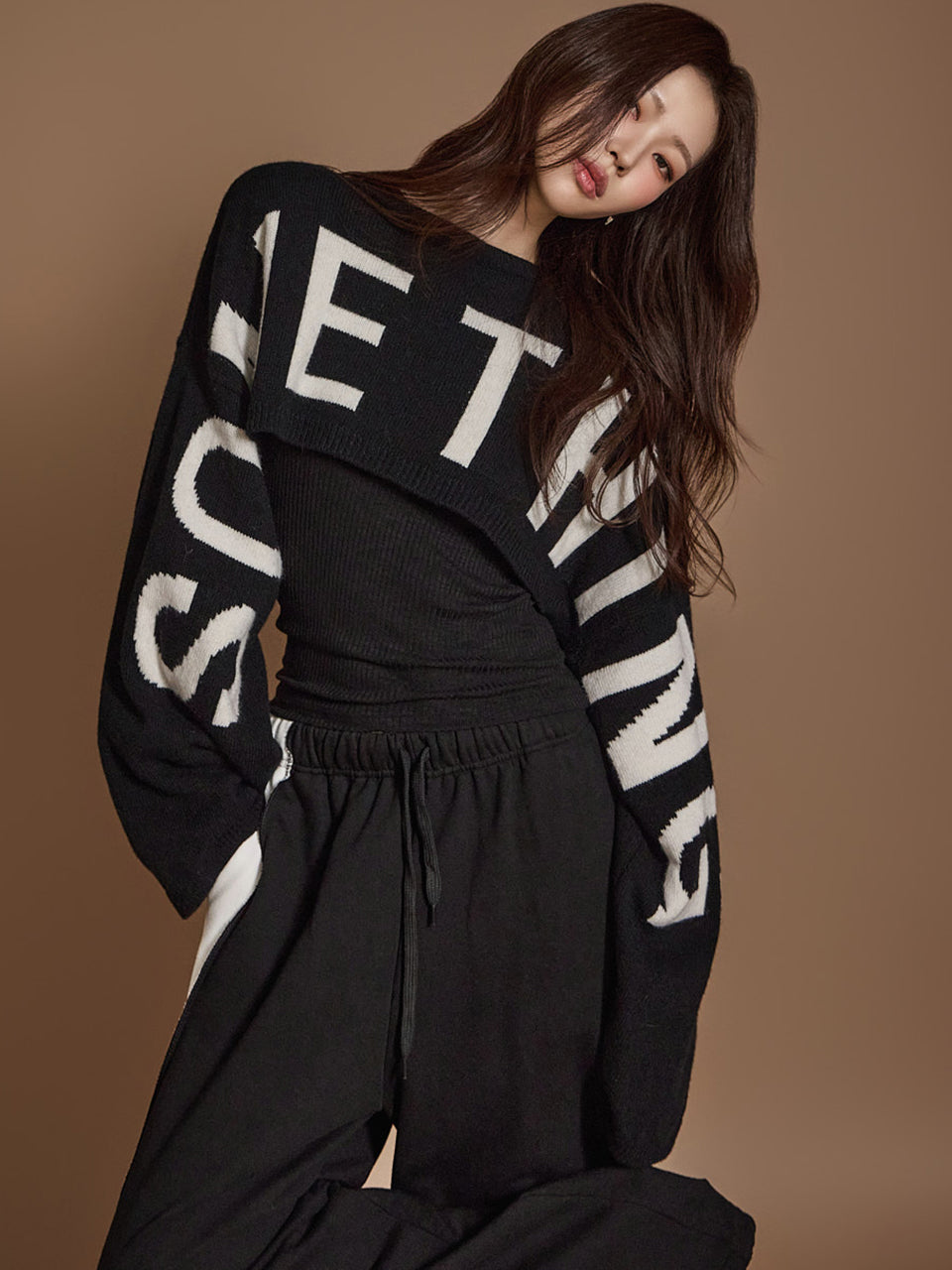 E3559 テキストウールニット