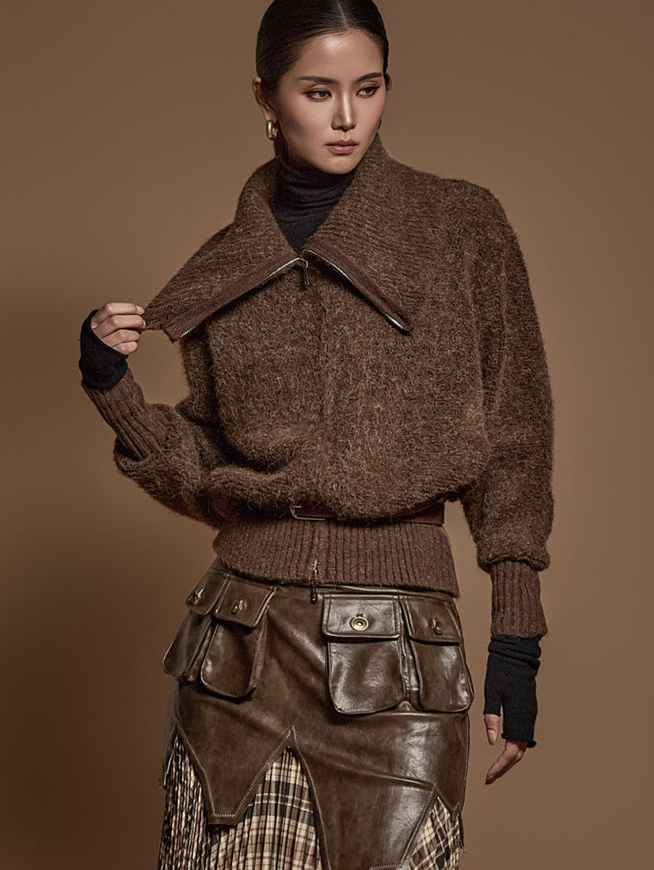 J2570 针织领拉链运动衫