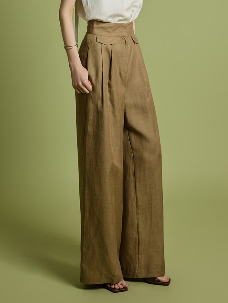 P3142 亚麻休闲裤