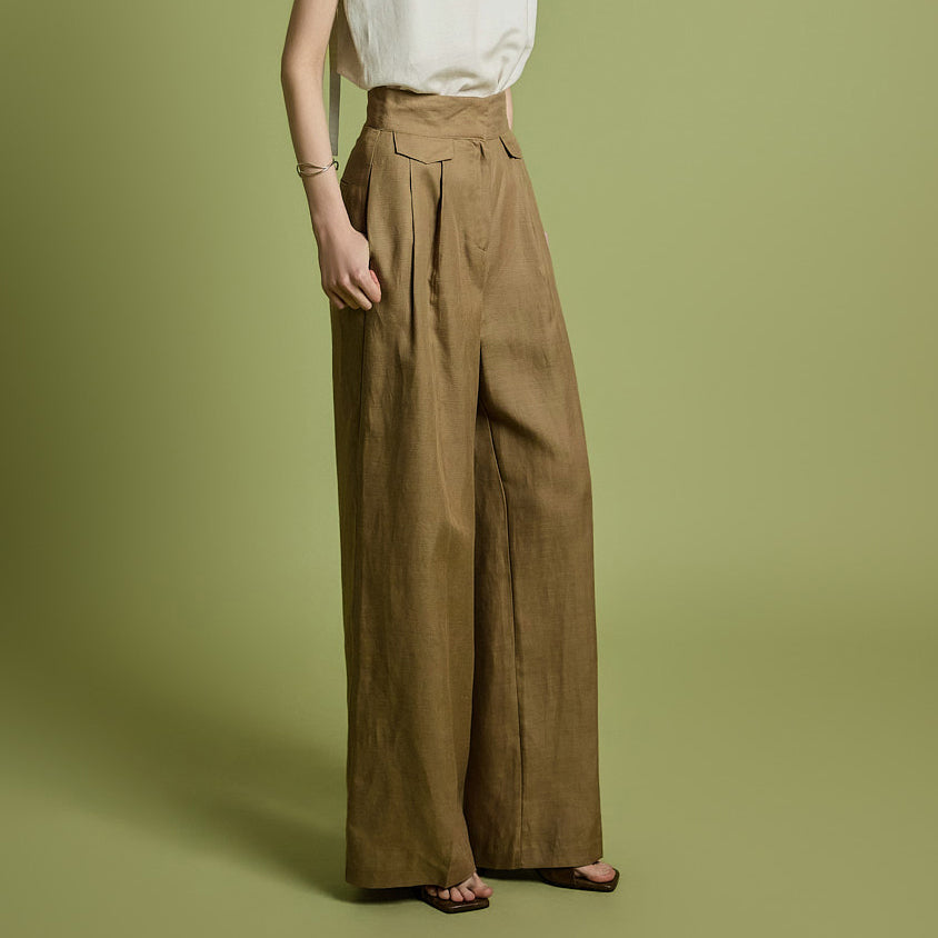 P3142 亚麻休闲裤