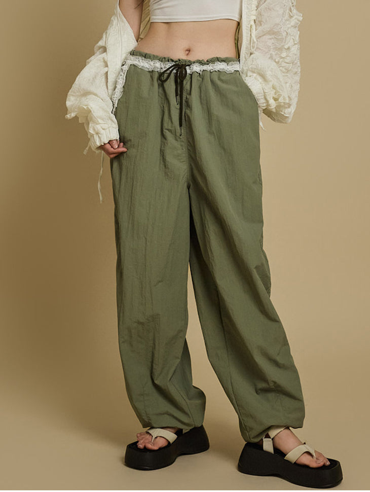 P3455 Lace Jogger Pants
