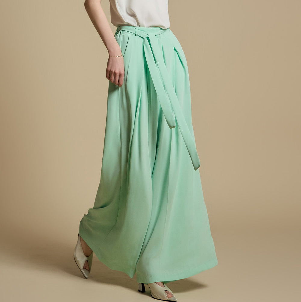 P3477 Wide Slacks with Strap