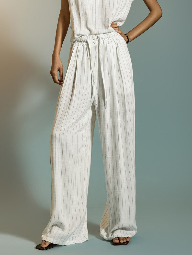 P3577 Linen Stripe Pants