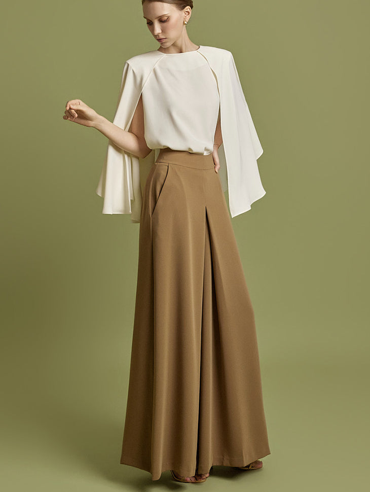 P3640 Pintuck Wide Slacks