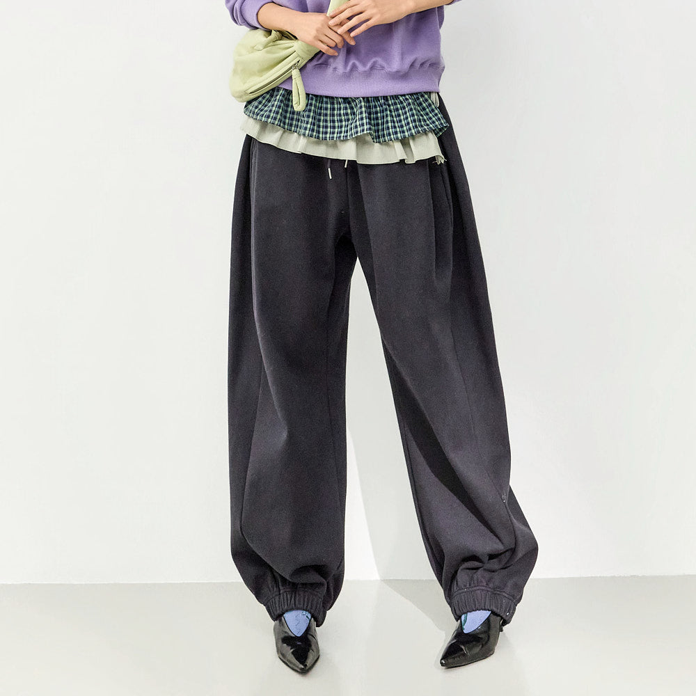 P3736 Pintuck Jogger Sweat Pants