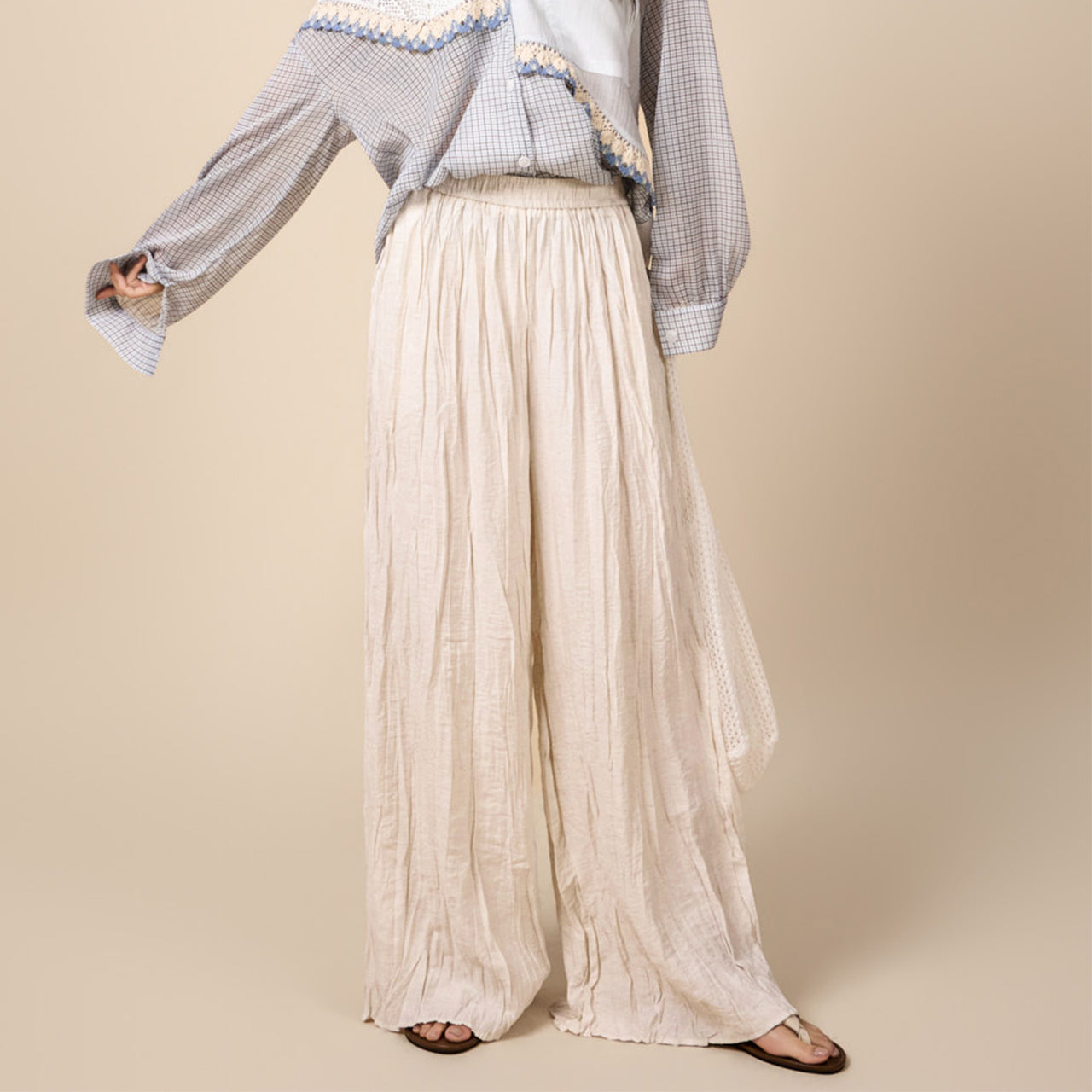 P3894 Pleated Wide Pants