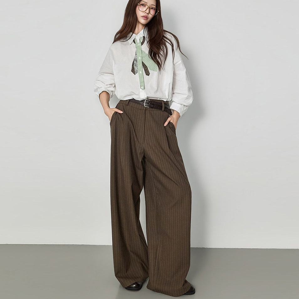 P3928 Pintuck Wide Pants