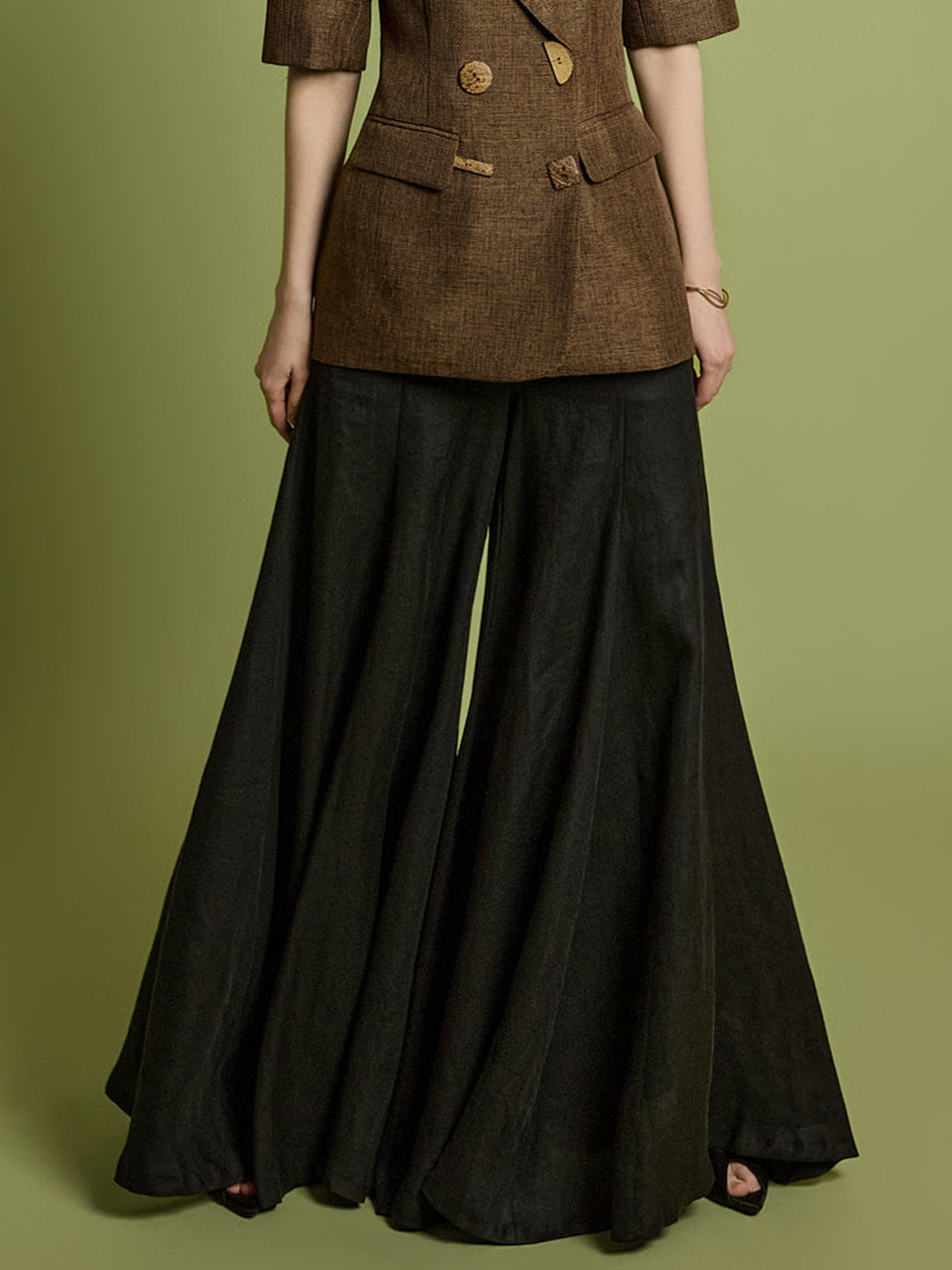 P9155 Linen Wide Slacks