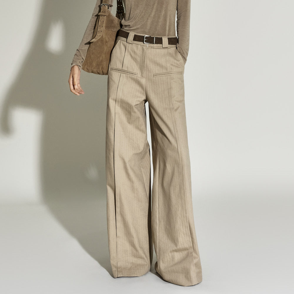 P9177 High-Waist Wide Slacks