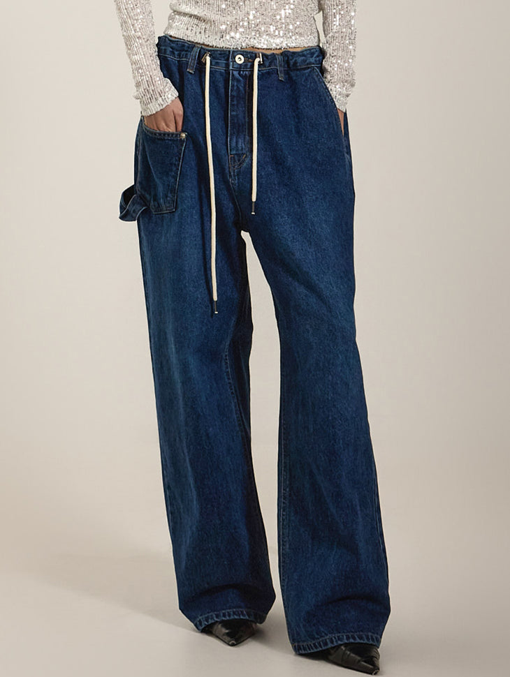 PJ561 系带牛仔裤