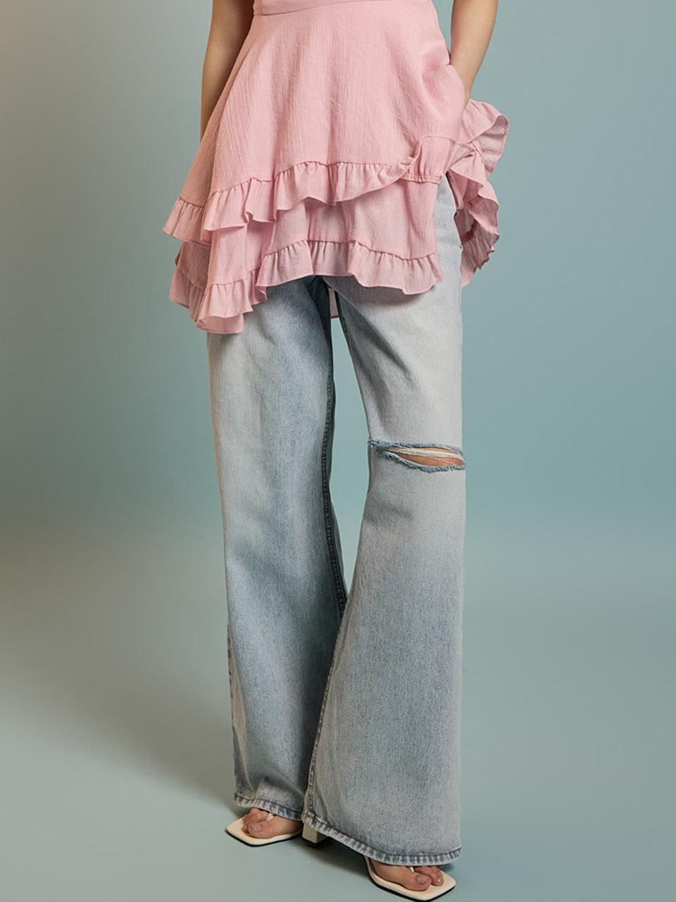 PJ578 カッティングジーンズ