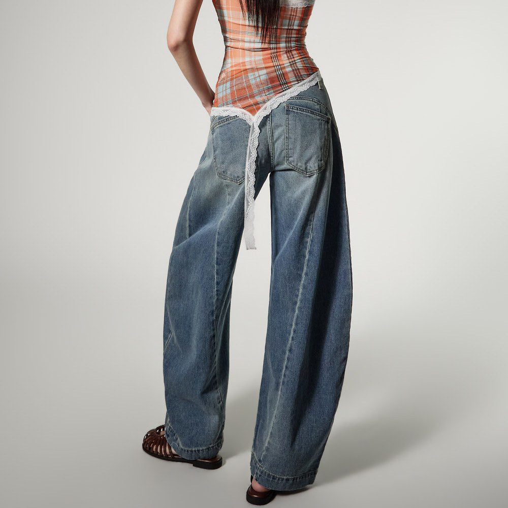 PJ644 Fade Wide Jeans