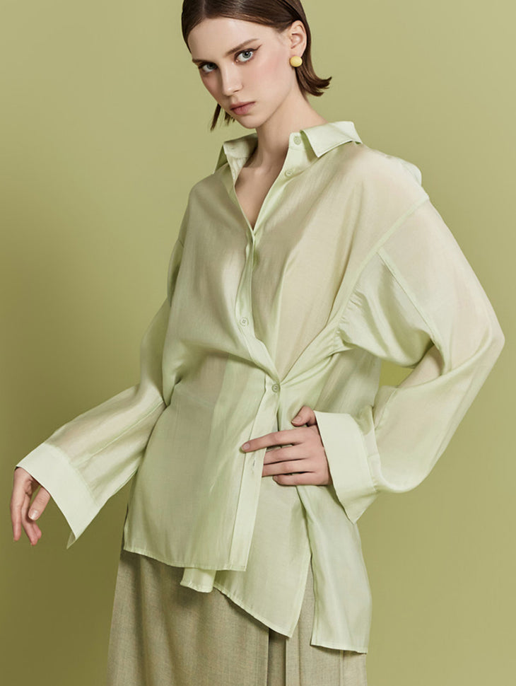 S596 Organza Multi-Way Shirt