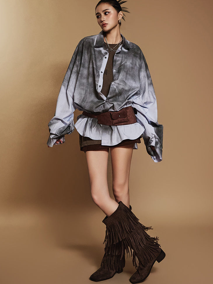 S683 复古洗水衬衫