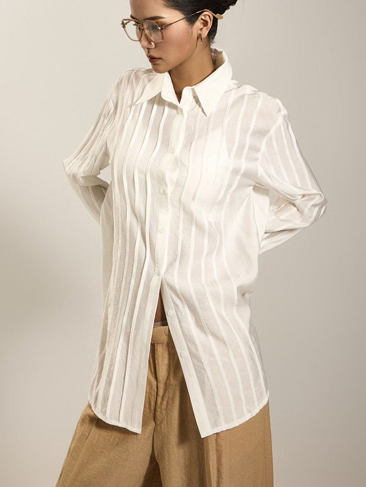 S727 ピンタックシャツ