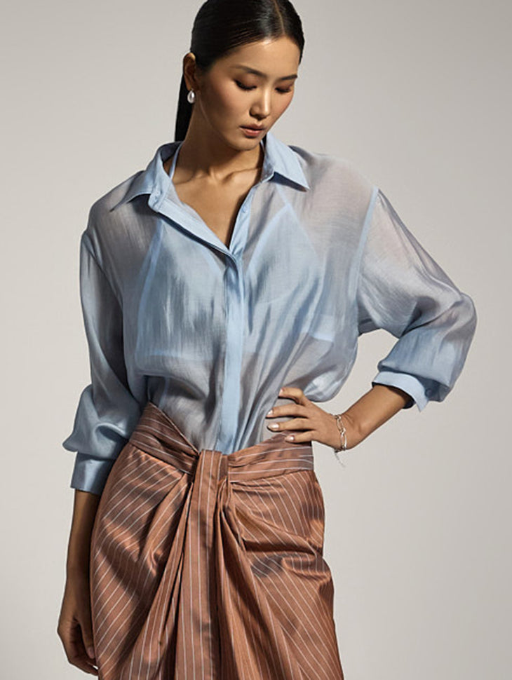 S759 Sheer Shirt With Bustier