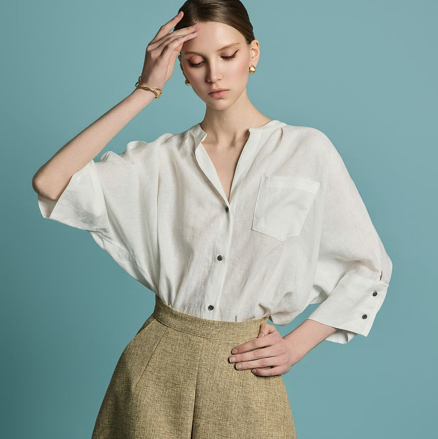 S761 Linen Cuffs Shirt