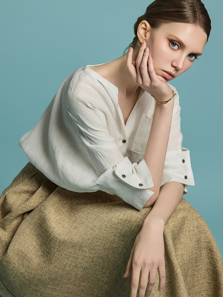 S761 リネンカフスシャツ