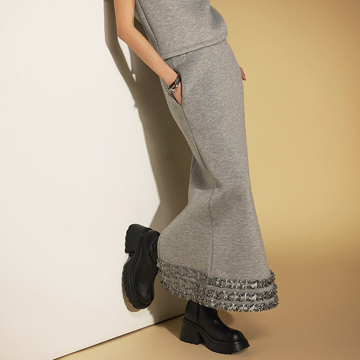 SK2906 ネオプレン フリルスカート