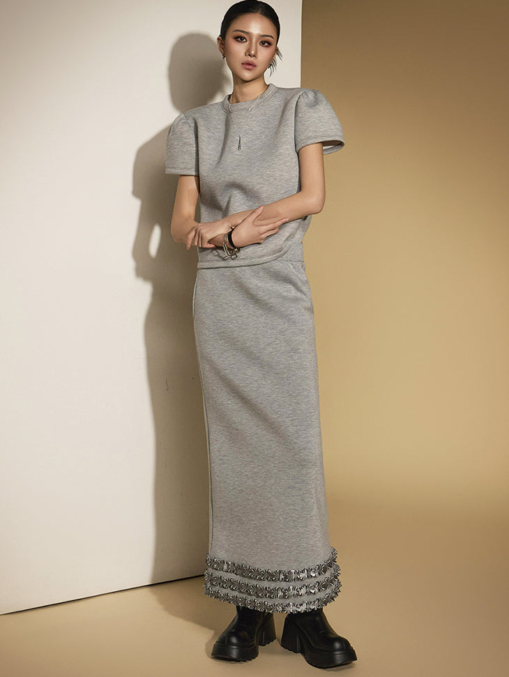 SK2906 ネオプレン フリルスカート