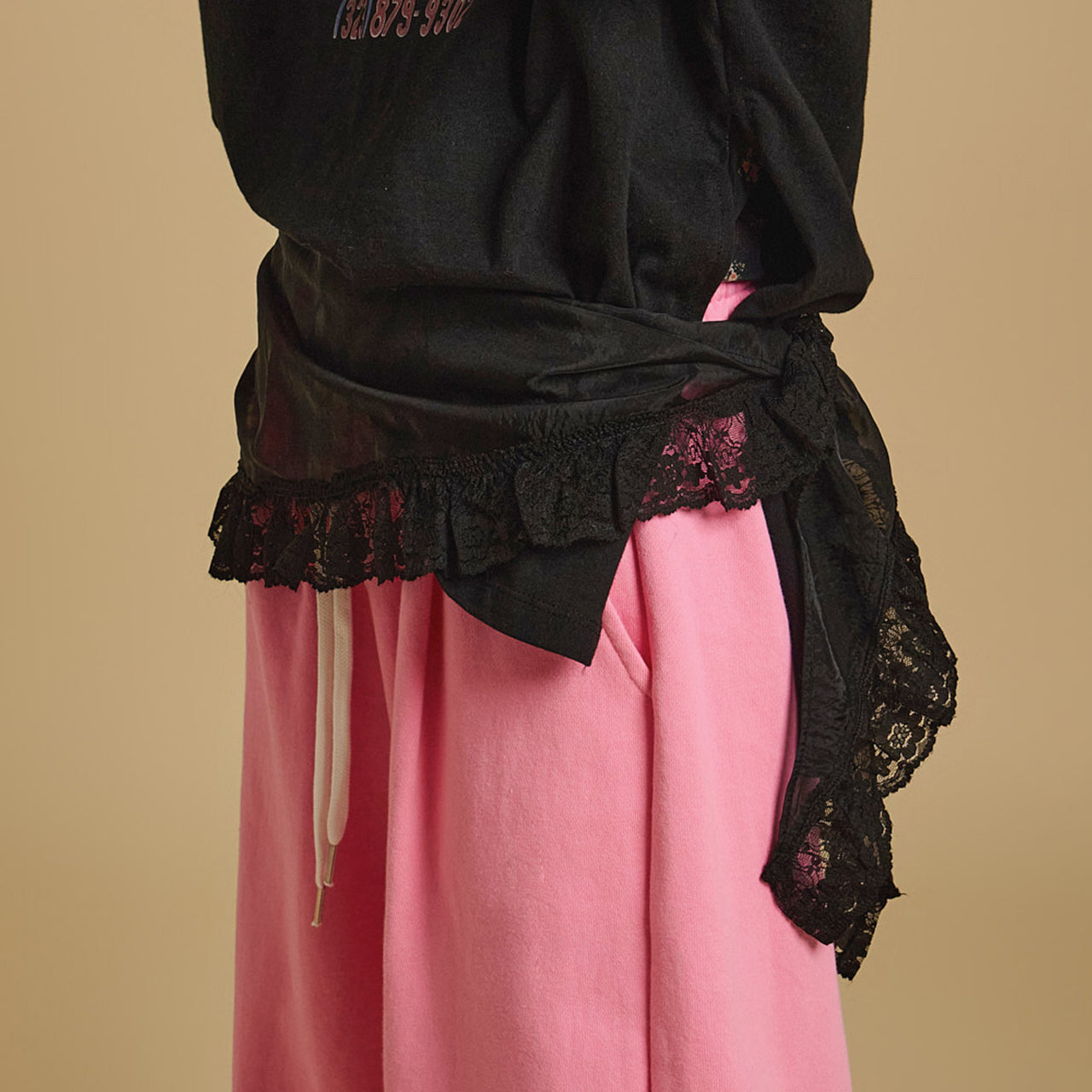 SK2921 レースベルトラップスカート