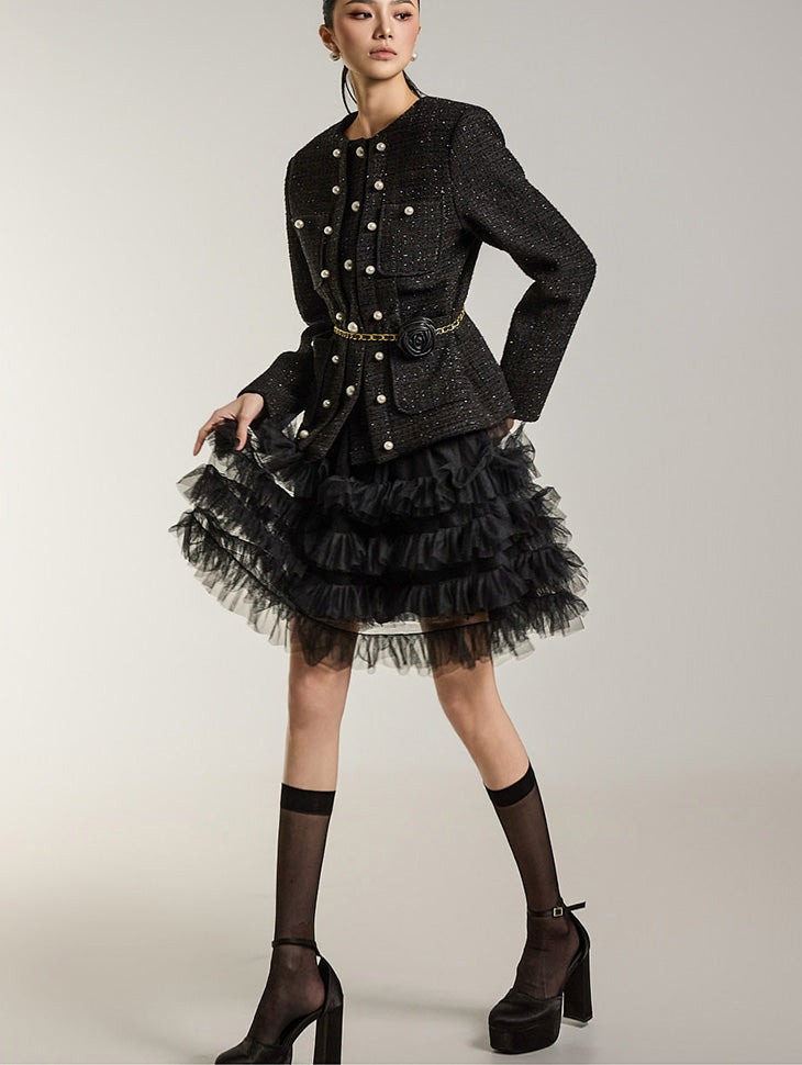 SK2943 ティアードチュールスカート