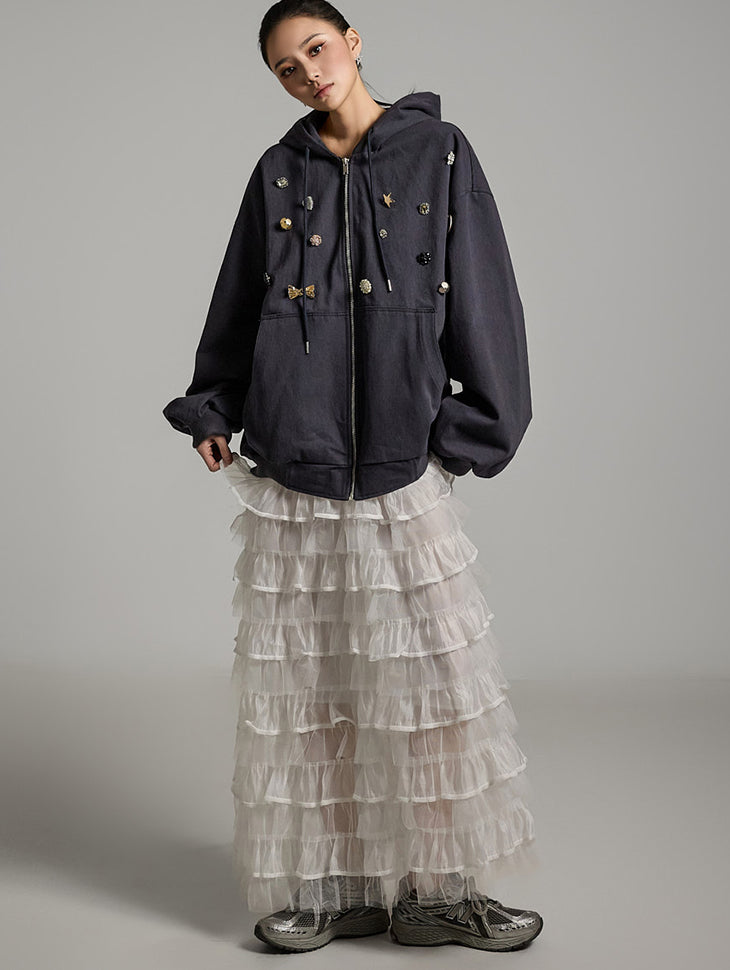 SK2945 レースティアードスカート