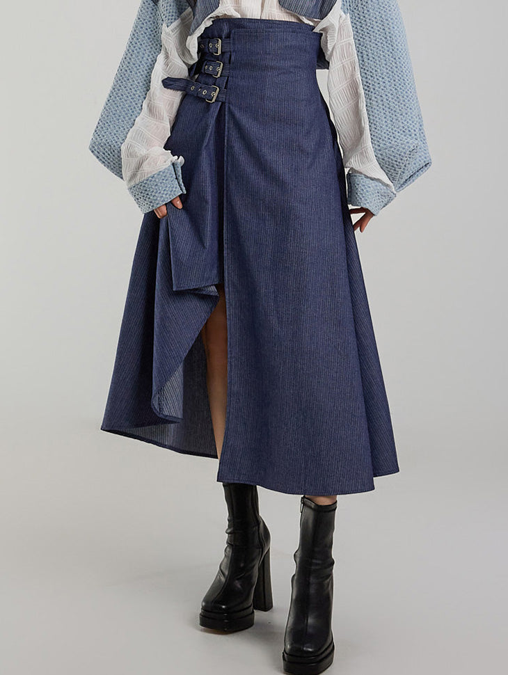 SK2947 バックルアシンメトリースカート