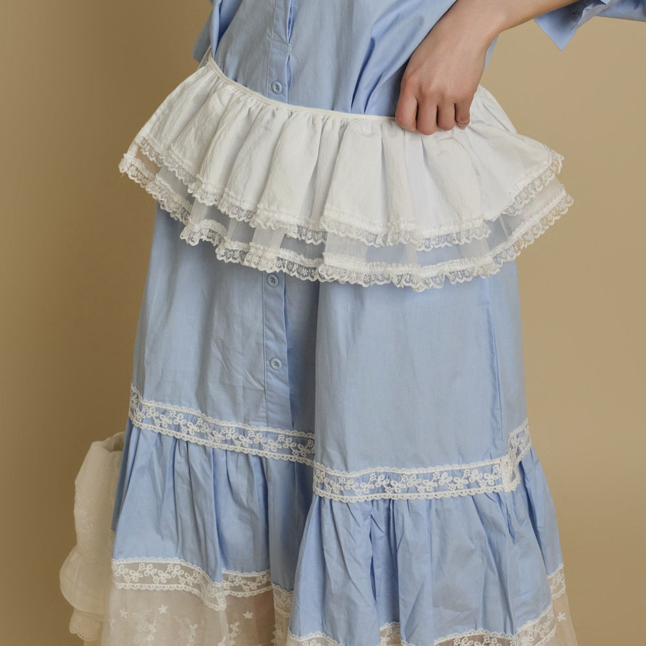 SK2963 レースレイヤードスカート